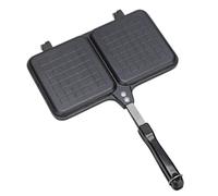Hot Sandwich Maker - Macchina per sandwich tostato su entrambi i lati con manico, antiaderente, per pane, tostapane, padella antiaderente, griglia per forno, pressa per formaggio per campeggio