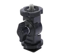 Hot Shoe Mount Adapter 1/4 "Vite LED Fill Light Socket Stand Camera Hot Shoe Microfoni Monitor Adapter Socket Heavy Duty Alluminio Mount