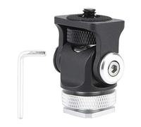 Hot Shoe Mount Monitor Holder | 1 / 4 Inch Screw Camera Bracket for Microphone / Flash / Monitor | Aluminum Alloy Heavy Duty 3kg Load Bearing | Adjustable Damping with Wrench