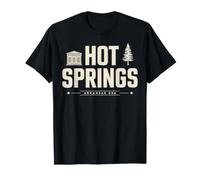 Hot Springs Arkansas Bold Vintage Viaggio Souvenir Maglietta