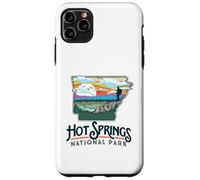 Hot Springs National Park Arkansas Nature Illustration Custodia per iPhone 11 Pro Max