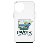 Hot Springs National Park Arkansas Nature Illustration Custodia per iPhone 12/12 Pro
