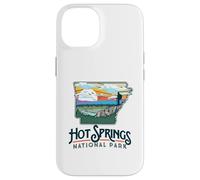 Hot Springs National Park Arkansas Nature Illustration Custodia per iPhone 14