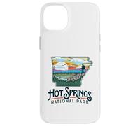 Hot Springs National Park Arkansas Nature Illustration Custodia per iPhone 14 Plus
