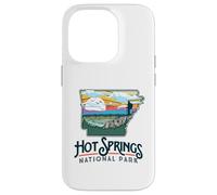 Hot Springs National Park Arkansas Nature Illustration Custodia per iPhone 14 Pro