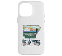 Hot Springs National Park Arkansas Nature Illustration Custodia per iPhone 14 Pro Max