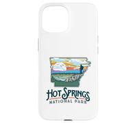 Hot Springs National Park Arkansas Nature Illustration Custodia per iPhone 15