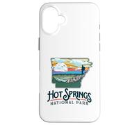 Hot Springs National Park Arkansas Nature Illustration Custodia per iPhone 16 Plus