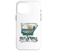 Hot Springs National Park Arkansas Nature Illustration Custodia per iPhone 16 Pro Max