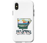 Hot Springs National Park Arkansas Nature Illustration Custodia per iPhone X/XS
