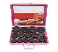 Hot Stone - Kit massaggiante con riscaldamento, 22 pezzi Hot Stones Hot Stones con riscaldamento, basalto Hot Rocks pietre da massaggio (22 pezzi)