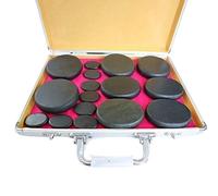 Hot Stone - Set di 16 pietre calde per massaggi con pietre calde e calde, set di pietre calde al basalto con kit più caldo per casa, spa, terapia di riscaldamento e relax