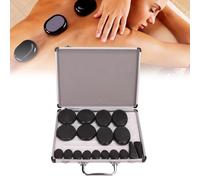 Hot Stones Massage Set Basalto Rocks Spa Kit Professionale, Rilassante, Curativo, 20 Pezzi, Custodia Inclusa per Spa Professionale o Domestica (220V Spina UE)