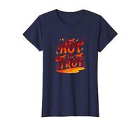 Hot to Go: Arte Grafica del trotto del Cavallo infuocato Maglietta, Donna, Navy, 3XL