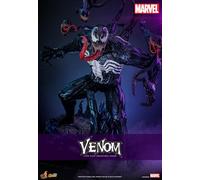 Hot Toys CMS023 Marvel Comics - Personaggio da collezione di Spider-Man Comic Masterpiece Venom, scala 1/6