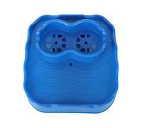 Hot Tub Table Tray with Drain Holes | Grip - Enhanced Adjustable Spa Side Table | Pool/Bathtub/Spa Accessory | 2 Cup Holders & Large Storage Area (Blue)