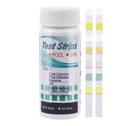 Hot Tub Test Strips, Accurate Pool Testing Kit, 100 Count Paper for Spa Water, Saltwater or Freshwater Maintenance, Long Lasting Strips with Color Chart, 10 x 3 cm Size