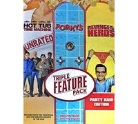 HOT TUB TIME MACHINE + PORKY'S + REVENGE OF THE NERDS DVD Triple Feature Pack (3 Great Comedys Togehter 1 DVD Set)