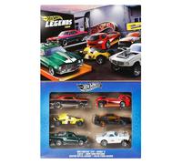 Hot Wheels 1:64 Scale Die-Cast Toy Cars & Trucks, Set of 6 HW Legends Vehicles w