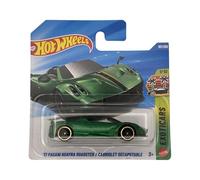 Hot Wheels - '17 Pagani Huayra Roadster - JJH99 - Exoticars 7/10 - Short Card - Verde - Modello licenza ufficiale - Supercar Cabrio - Mattel 2026 (101/250) - 1:64
