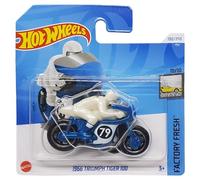 Hot Wheels - 1966 Triumph Tiger 100 - Factory Fresh 10/10 - HTD43 - Scheda corta - Moto - Blu - Mattel 2024 - 1:64