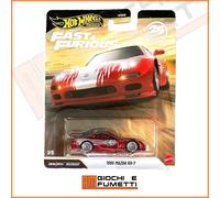 Hot Wheels Premium Fast & Furious 1995 Mazda RX-7, 1:64, modellino auto, metallo, Real Riders, 25 anni di anniversario, 1/5 Chase Car JDM Tuning veicolo da collezione Diecast JHW71