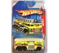 Hot Wheels 2010 Race World Giallo 5 camion dei pompieri di allarme
