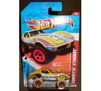 HOT WHEELS 2011 Thrill Racers Desert 2/6 giallo Monster Truck Car CORVETTE STINGRAY 182/244