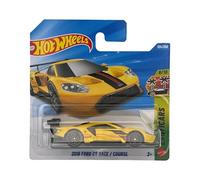 Hot Wheels - 2016 Ford GT Race - JJM05 - TH - Treasure Hunt - Exoticars 8/10 - giallo - Coupé americano con licenza in scala 1:64 - Mattel 2026 (124/250) - 1:64 - Modello licenza