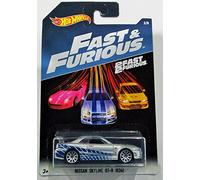 Hot Wheels 2017 Fast and Furious Nissan skyline GT-R R34 silver/blue 2 fast 2 furious 2/8