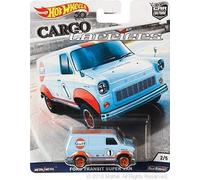 HOT WHEELS 2018 RELEASE PORTA CARICO BLU GULF FORD TRANSIT SUPER VAN pressofuso