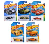 Hot Wheels 2022 Exotics Super Car Set di 5 veicoli pressofusi da L2593 Rilascio con Mclaren, Lotus, Lamborghinis e altri