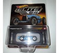 Hot Wheels 2023 Elite 64 Bugatti Type 59 #10 Auto Blu 1:64