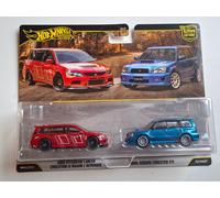 Hot Wheels 2026 confezione da 2 2005 Mitsubishi Lancer Evolution 2004 Subaru ...