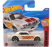 Hot Wheels - '67 Ford Mustang Coupe - Then and Now 1/10 - HYY62 - Short Card - Bianco - Mattel 2025 - 1:64