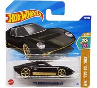 Hot Wheels - ´71 Lamborghini Miura SV - HW: ´70s vs. ´90s 6/10 - HYX73 - Short Card - nero oro - Mattel 2025 - 1:64