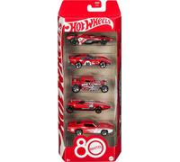 Hot Wheels 80° Anniversario Mattel - Confezione da 5 Macchinine - 1 pz.