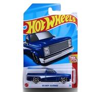 Hot Wheels 83 Chevy Silverado, Blu, Allora e adesso 9/10