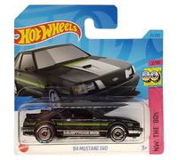 Hot Wheels - '84 Mustang SVO - HW The '80s 2/10 - HKJ60 - Short Card - Ford - Nero - Mattel 2023 - 1:64