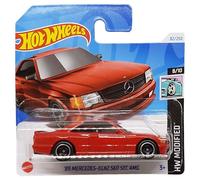 Hot Wheels - '89 Mercedes-Benz 560 SEC AMG - HW Modified 8/10 - HTB70 - Short Card - Rosso - Mattel 2024 - 1:64