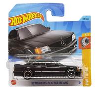 Hot Wheels - '89 Mercedes-Benz 560 SEC AMG - HW Turbo 4/5 - HKG45 - Short Card - Nero - Mattel 2023