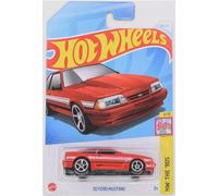 Hot Wheels 92 Ford Mustang, scala 1:64, The 90S 3/10, rosso