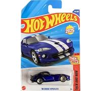 Hot Wheels '96 Dodge Viper GTS [Blu], Then & Now 4/10, 176/250, 1:64 Scala Diecast Car