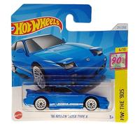 Hot Wheels '96 Nissan 180SX Type X HW: The 90's 6/10 (211/250) HTB08 Blu 2024 + Protector Short Card Frikimonkey