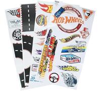 Hot Wheels - Adesivi da parete con licenza ufficiale, adesivi da parete per la camera dei bambini, riutilizzabili, per la stanza dei giochi, decorazione per camera da letto per ragazzi e ragazze