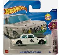 Hot Wheels - Alfa Romeo Giulia T1 Super - Compact Kings 7/10 - JBB98 - Short Card - Bianco - Mattel 2025 - Modello ufficiale Alfa Romeo in scala 1:64