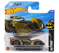 Hot Wheels - Arkham Asylum Batmobile - Batman 2/5 - HYX04 - Short Card - DC - Oro metallizzato - Mattel 2025 - 1:64