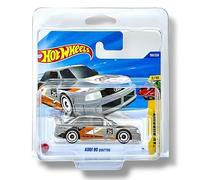 Hot Wheels Audi 90 Quattro (argento, bianco, nero e arancione) 2/10 Peak Pursit - 2025-199/250 (scheda corta) - include una custodia protettiva KLAS Car Keeper - JBB20