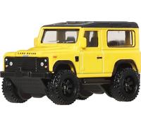 Hot Wheels Auto giocattolo da collezione Premium Car Culture, scala 1:64, Land Rover Defender 90, fuoristrada con pneumatici Real Riders