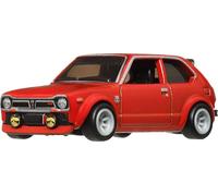 Hot Wheels Auto giocattolo da collezione Premium Car Culture, scala 1:64 pressofusa '73 Honda Civic Custom, Giappone 4 veicolo storico con pneumatici Real Riders